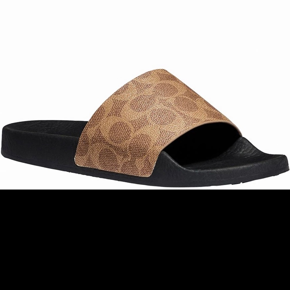 Coach Brown Slide Sandals